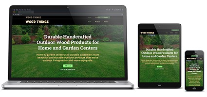 WoodThingz, Inc Desktop, Tablet and Mobile views