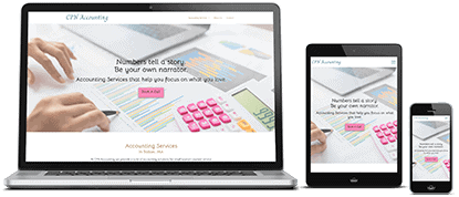 Responsive website for accounting services business