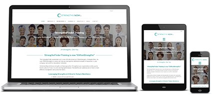 Website for Strengths Now, strengths coaching and team building.